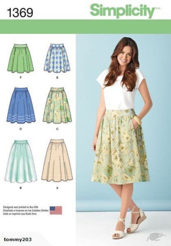 Picture of B199 SIMPLICITY 1369: SKIRT SIZE 6-14