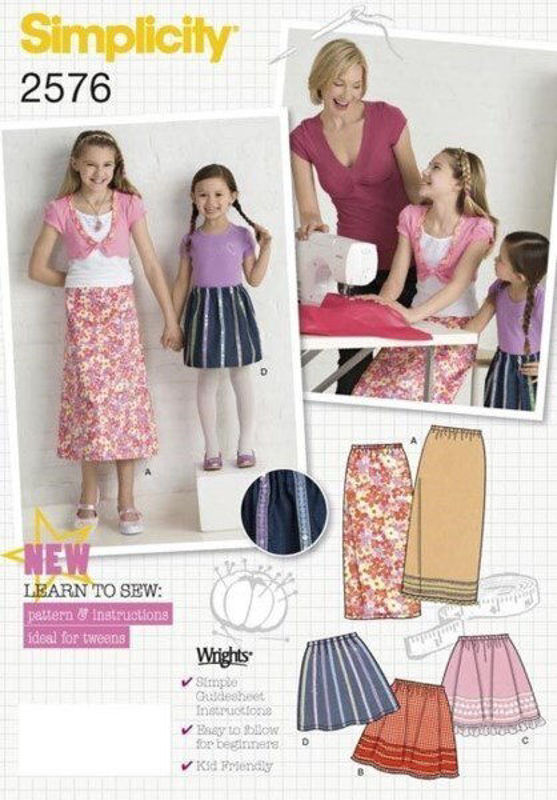 Picture of B39 SIMPLICITY 2576: EASY 2 SEW SKIRT SIZE 3-6