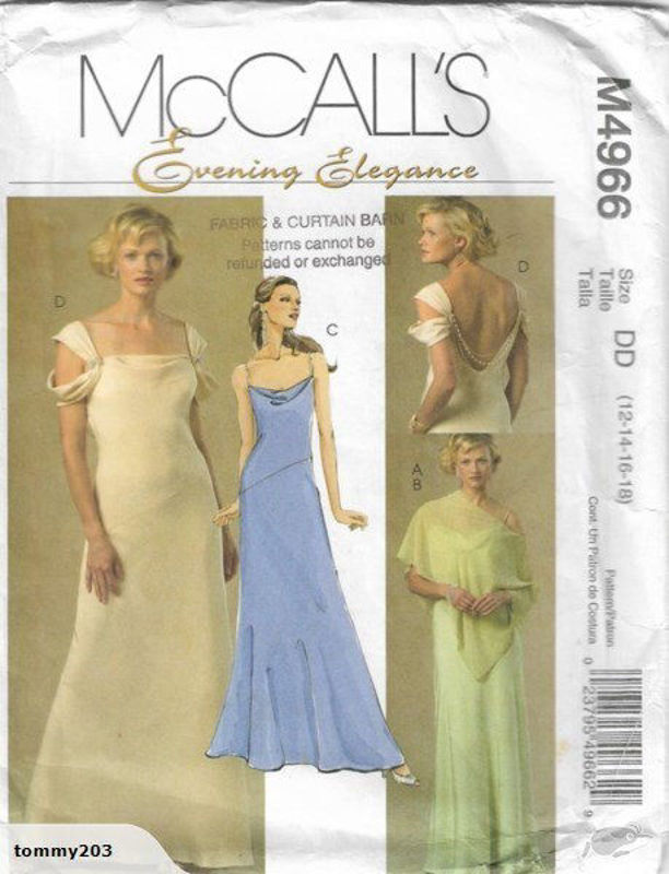 Picture of A38 McCALL'S M4966: EVENING DRESS SIZE 12-18