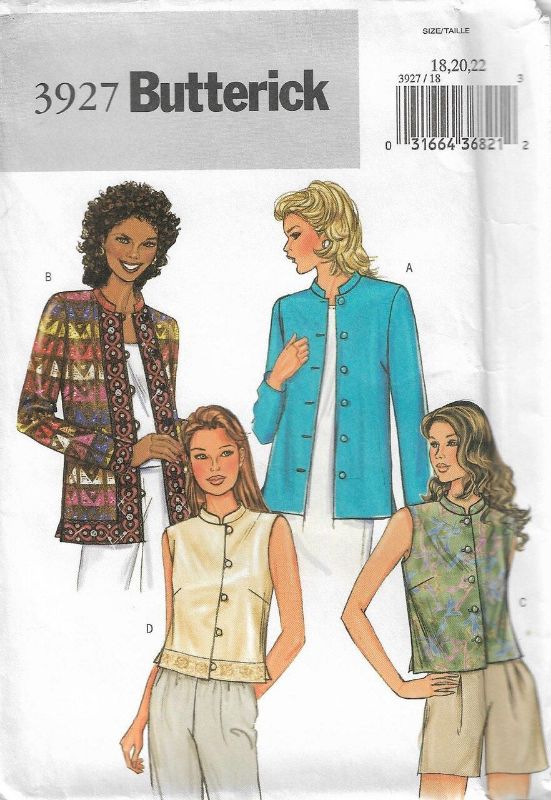 Picture of C330 BUTTERICK 3927: JACKET'S OR VEST SIZE 6-10