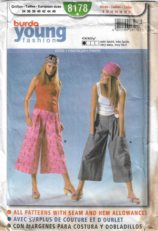 Picture of C12 BURDA 8178: BAGGIE PANTS SIZE 8-20