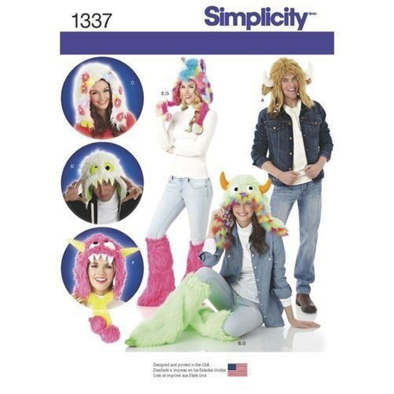 Picture of B50 SIMPLICITY 1337: CRAZY HATS & LEG WARMERS ONE SIZE