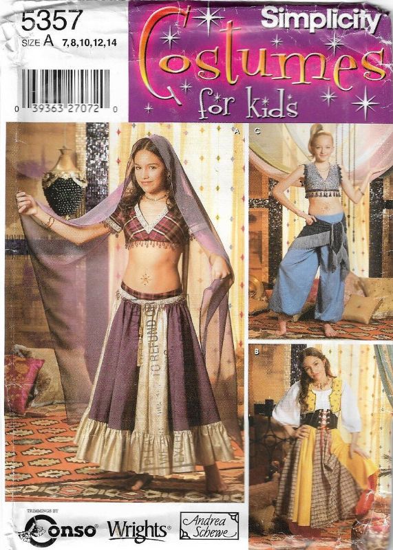 Picture of A131 SIMPLICITY 5357: GIRL'S COSTUME SIZE 7-14