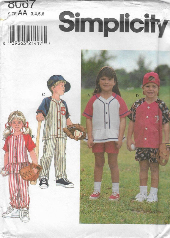 Picture of C83 SIMPLICITY 8067: CHILD'S SPORTS MIX & MATCH SIZE 3-6