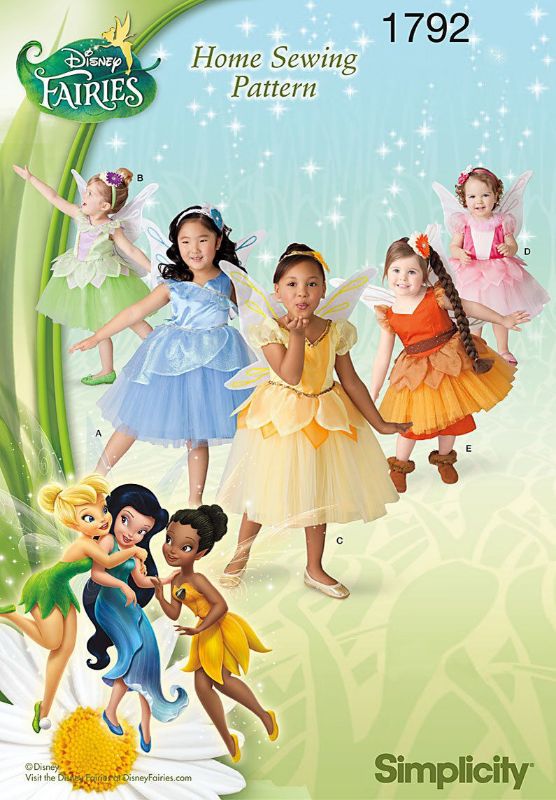 Picture of C340 SIMPLICITY 1792: GIRL'S FAIRIES COSTUME SIZE 6M-3
