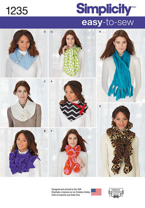 Picture of B137 SIMPLICITY 1235: EASY 2 SEW SCARVES 