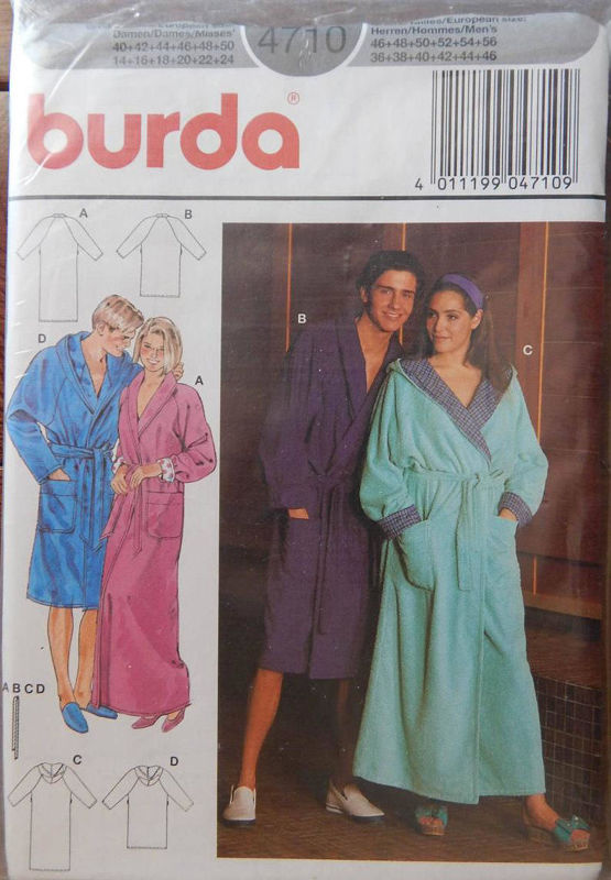 Picture of C116 BURDA 4710: MEN'S & WOMEN'S ROBE 