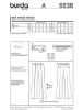 Picture of B142 BURDA 6636: PANTS WITH ZIP & BACK POCKET SIZE 8-18