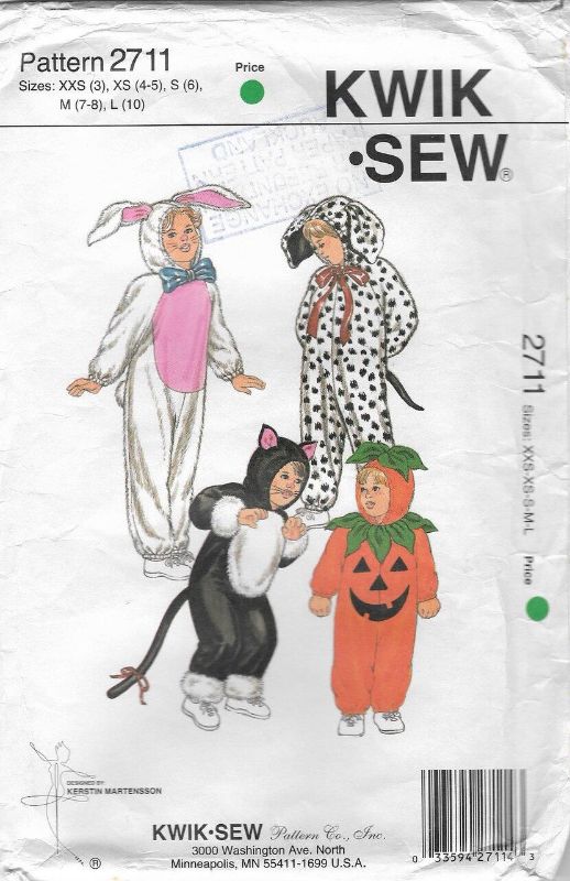 Picture of C347 KWIK*SEW 2711: CHILDRENS COSTUME SIZE 3-10