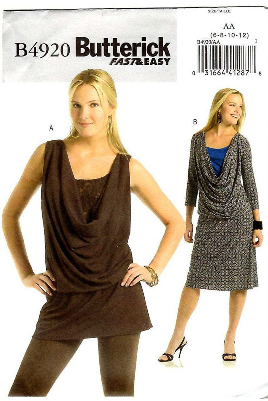 Picture of A11 BUTTERICK B4920: DRESS OR TOP EASY 2 SEW SIZE 6-12