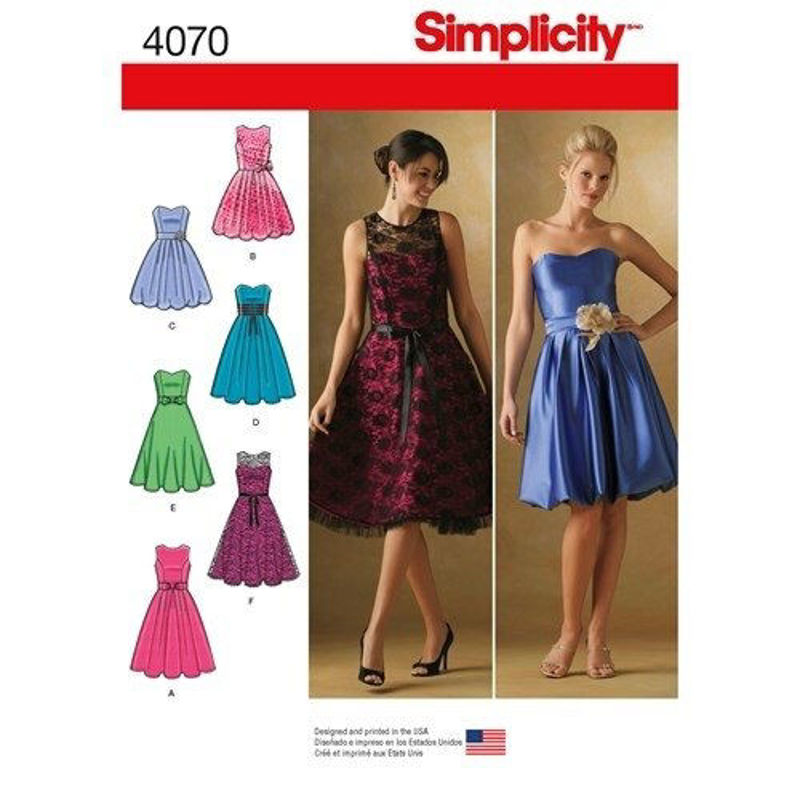 Picture of C184 SIMPLICITY 4070: EVENING DRESS SIZE 6-14