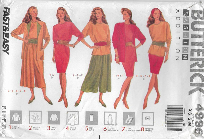 Picture of A103 BUTTERICK 4996: MIX & MATCH SIZE 6-14