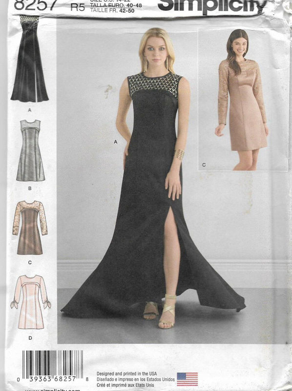 Picture of D10 SIMPLICITY 8257: EVENING DRESS SIZE 6-14