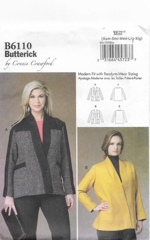 Picture of C119 BUTTERICK B6610: LOOSE-FITTING JACKET SIZE 3-16