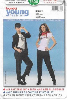 Picture of B59 BURDA 7606: YOUNG FASHION PANTS SIZE 6-18