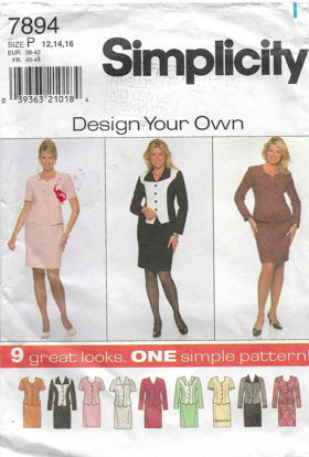Picture of C10 SIMPLICITY 7894: TOP OR JACKET & SKIRT SIZE 12-16