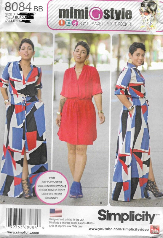 Picture of B128 SIMPLICITY 8084: SHIRT DRESS SIZE 20-28