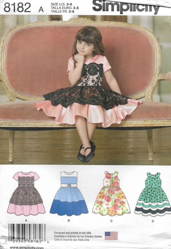 Picture of 69 SIMPLICITY 8182: GIRL'S DRESS SIZE 3-8