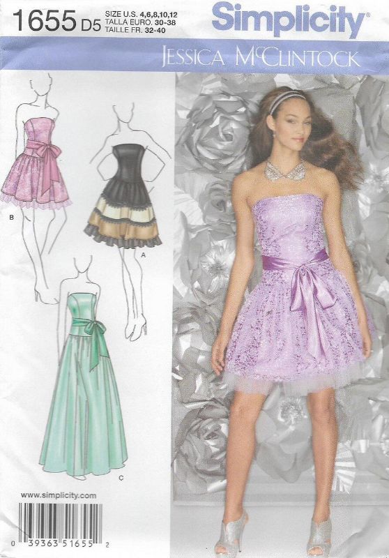 Picture of B239 SIMPLICITY 1655: EVENING DRESS SIZE 4-12