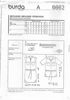 Picture of B158 BURDA 6662: TOP OR DRESS SIZE 8-20