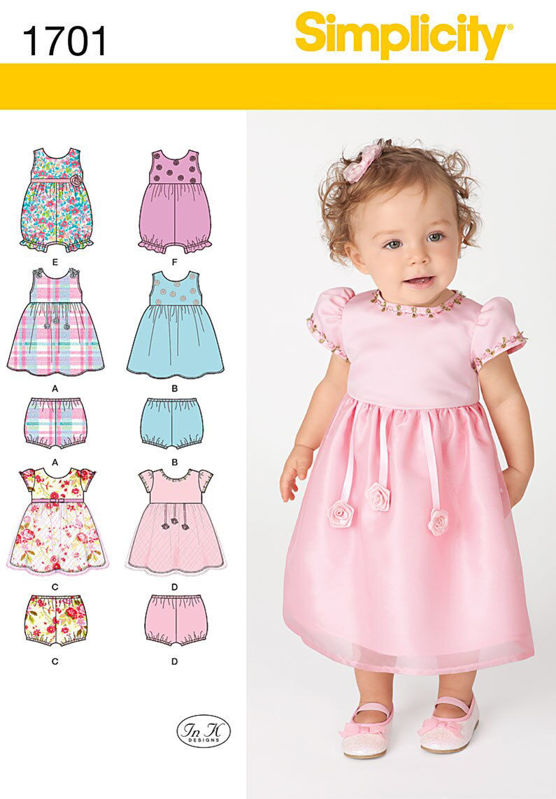 Picture of 23 SIMPLICITY 1701: BABY'S DRESS & PANTS SIZE NB-12