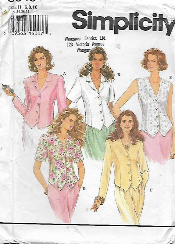 Picture of C7 SIMPLICITY 8845: BLOUSE OR VEST SIZE 6-10