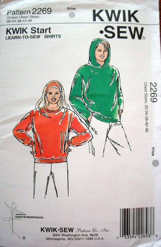 Picture of A89 KWIK*SEW 2269: MEN'S TOPS SIZE 30-46 CHEST