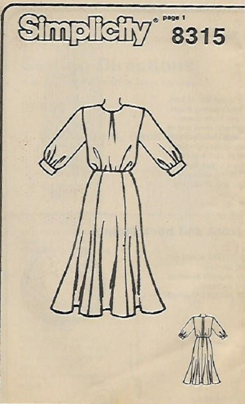 Budget Patterns. A1 SIMPLICITY 8315: DRESS SIZE 10-16