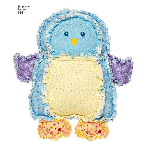 Budget Patterns. D24 SIMPLICITY 1441: RAG QUILTED ANIMAL PILLOWS
