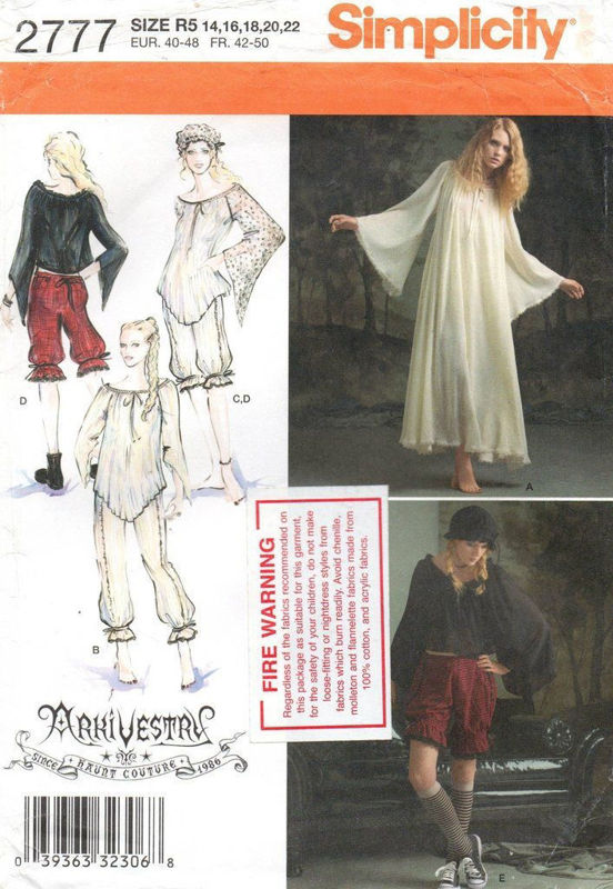 Picture of 91 SIMPLICITY 2777: COSTUME SIZE 14-22