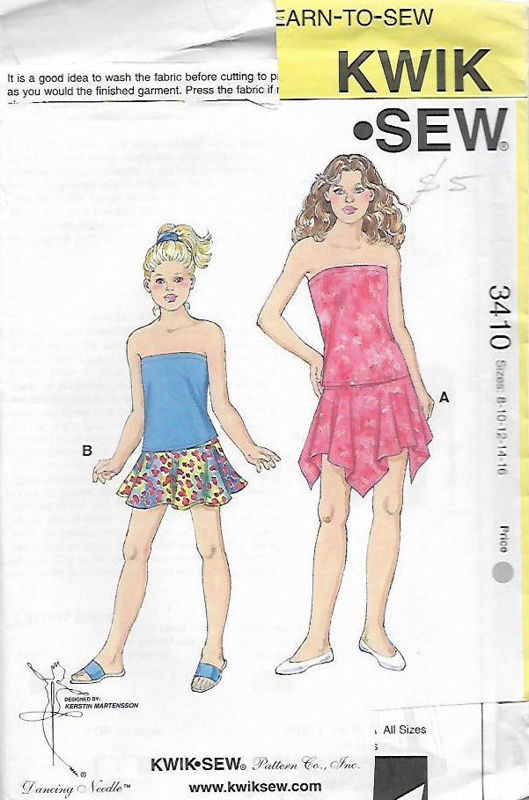 Picture of A39  KWIK*SEW 3410: GIRL'S TOP & SHIRT SIZE 8-16