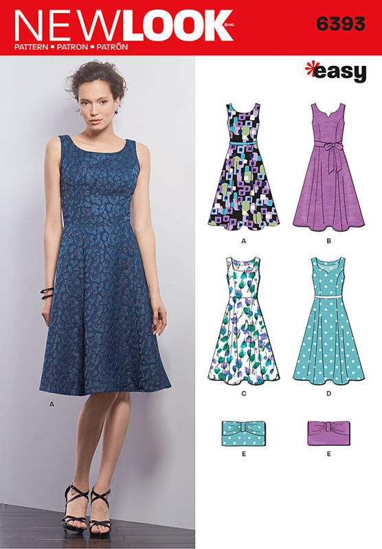 Picture of 2 NEW LOOK 6393: DRESS SIZE 8-18