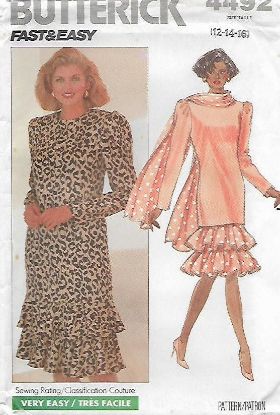 Picture of A29 BUTTERICK 4492: TOP, SKIRT & SCARF. SIZE 12-16