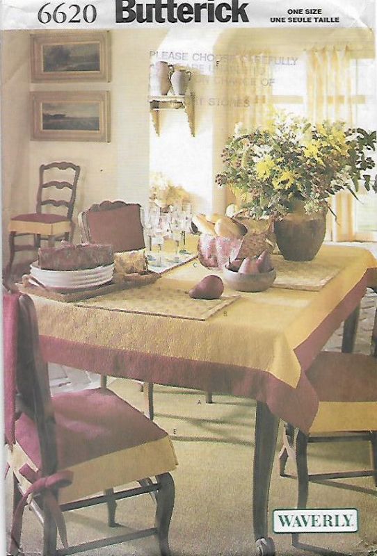 Picture of C96 BUTTERICK 6620: DINNING ROOM ACCESSORIES ONE SIZE 