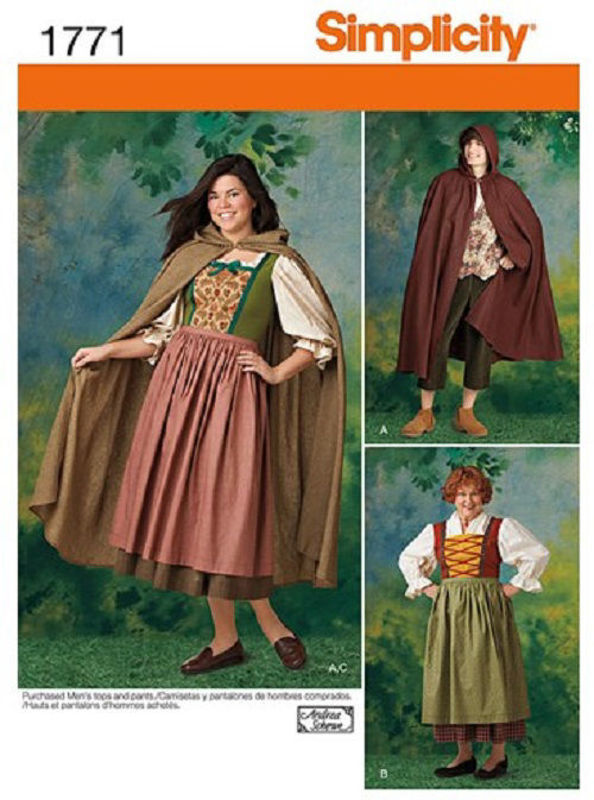 Picture of B229 SIMPLICITY 1771A: UNISEX MEDIEVAL COSTUME SIZE 8-18 (XS-XL)
