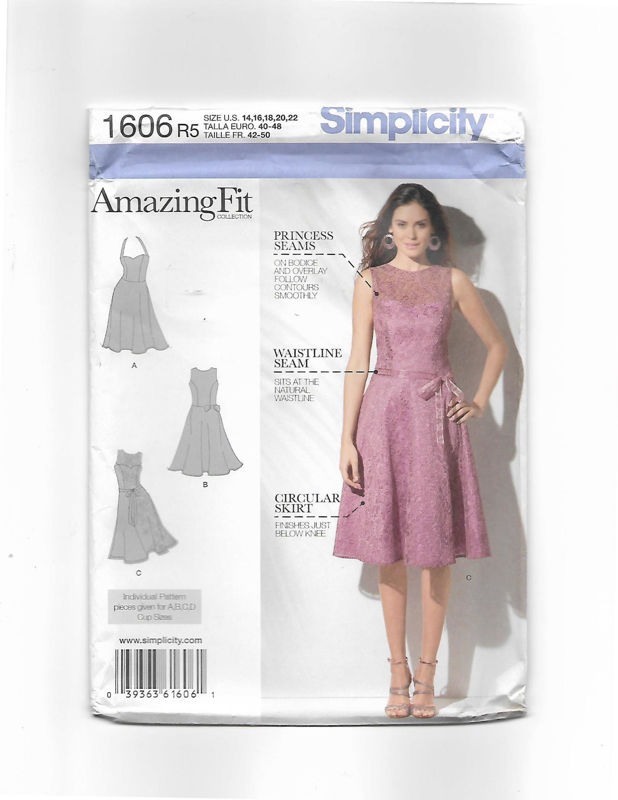 Picture of 49 SIMPLICITY 1606: AMAZING FIT  DRESS SIZE 14-22