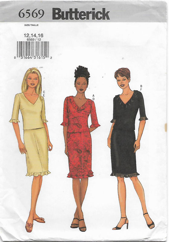 Picture of C275 BUTTERICK 6569: TOP & SKIRT SIZE 12-16