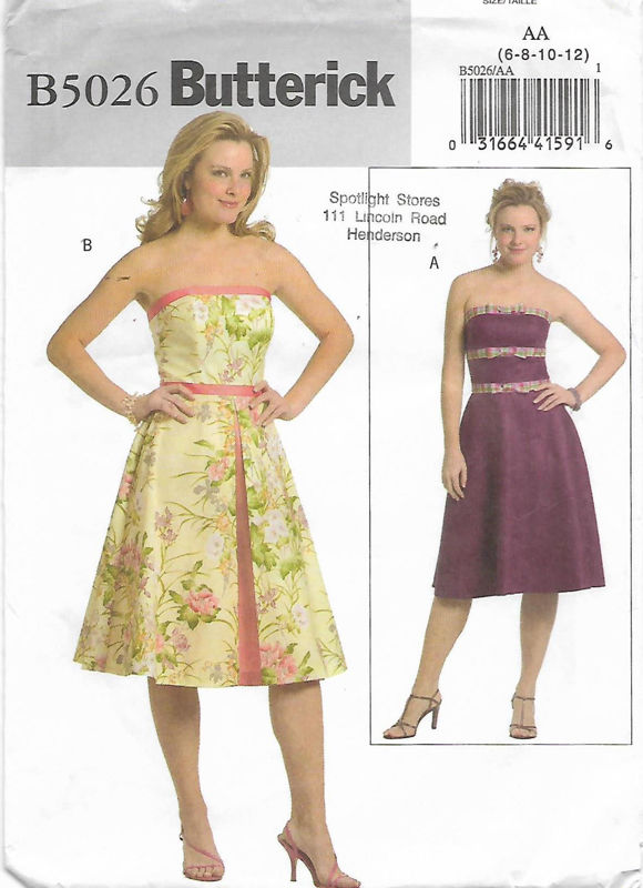 Picture of C236 BUTTERICK 5026: DRESS SIZE 6-12