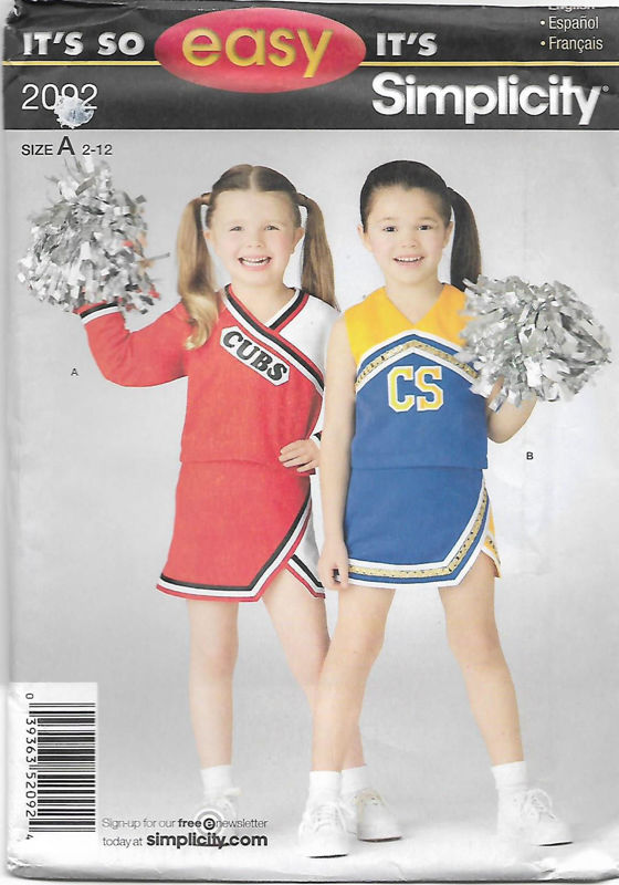 Picture of B130 SIMPLICITY 2092: GIRL'S SKIRT & TOP SIZE 2-12