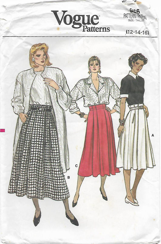 Picture of C113 VOGUE 9661: SKIRT SIZE 12-16