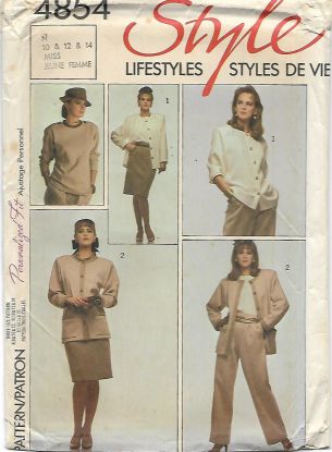 Picture of A18 STYLE 4854: JACKET, TOP, PANTS & SKIRT SIZE 10-14