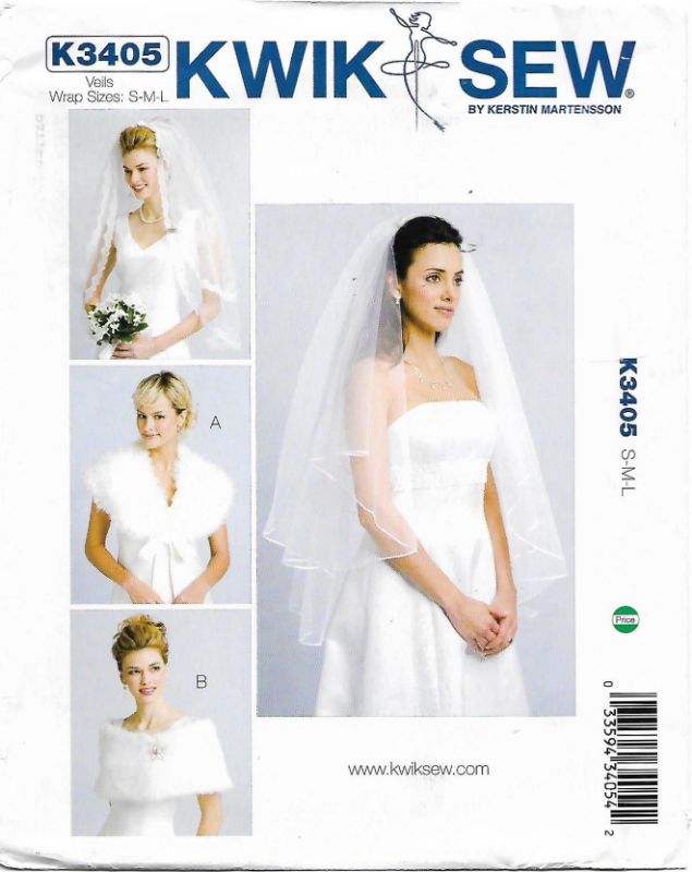 Picture of B14 KWIK*SEW K3405: VEILS & WRAPS SIZE S-L