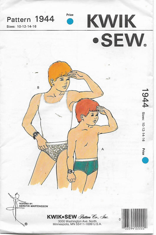 Picture of 46 KWIK*SEW 1943: BOY'S BRIEFS SIZE 2-8