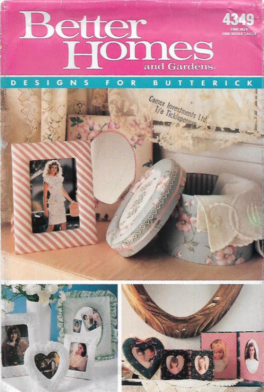Picture of A26 BUTTERICK 4349: NINE DIFFERENT FABRIC  PHOTO FRAMES 