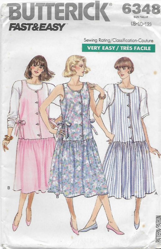 Picture of A4 BUTTERICK 6348: MATERNITY DRESS & TOP SIZE 8-12