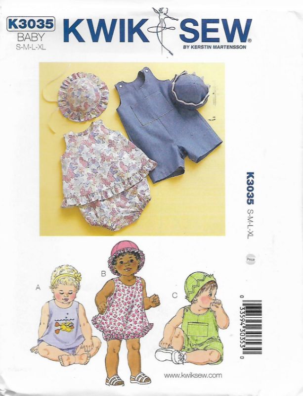 Picture of 2 KWIK*SEW K3035: BABY MIX & MATCH SIZE 03-18M 