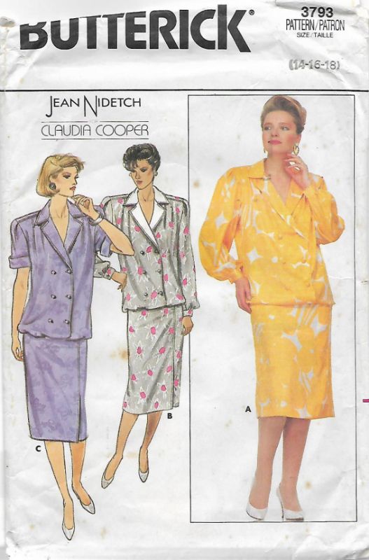 Picture of A89 BUTTERICK 3793: RETRO DRESS SIZE 14-18