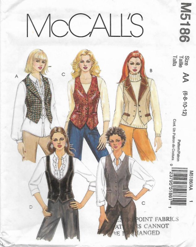 Picture of A83 McCALL'S M5186: VEST SIZE 6-12