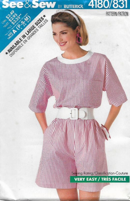Picture of A115 SEE/SEW 4180: TOP & SHORTS SIZE 6-14