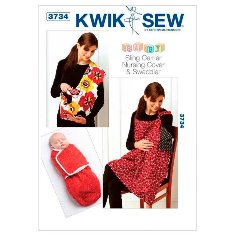 Picture of B308 KWIK*SEW K3734: BABY SWADDLER, SLING CARRIER & NURSING COVER 